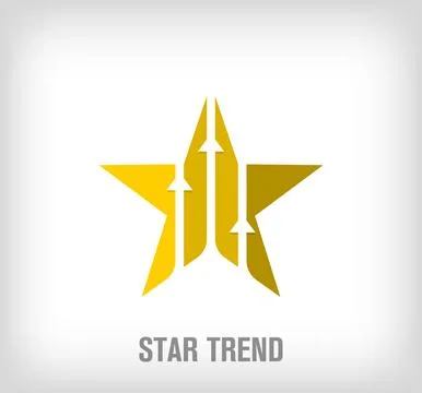 Creative star trend logo. Unique color transitions. Stock Illustration