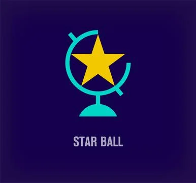 Creative starry sphere logo. Stock Illustration