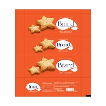 Creative Stars Biscuit Packaging Stock Illustration