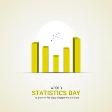 Creative Statistics Day ads design. World Statistics Day, Celebrated in Uni.. Illustrazione stock