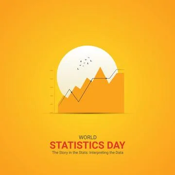 Creative Statistics Day ads design. World Statistics Day, Celebrated in Uni.. Stock Illustration