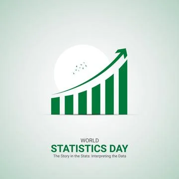 Creative Statistics Day ads design. World Statistics Day, Celebrated in Uni.. Stock Illustration