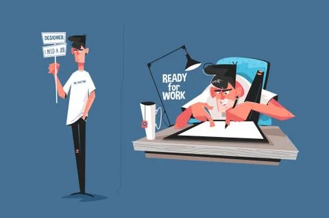 Creative stickers designer Stock Illustration