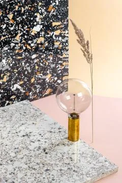 Creative still life using various objects and textures.. Stock Photos