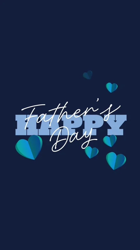 Creative stop motion animation with happy fathers day lettering Video stock 308169351