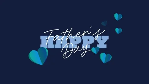 Creative stop motion animation with happy fathers day lettering Video stock 308169361