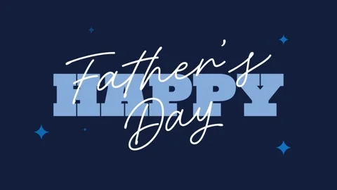 Creative stop motion animation with happy fathers day lettering Video stock 308169379
