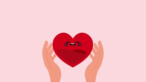 Creative stop motion of a hand with heart shaped blood drop Stock Footage 308232868