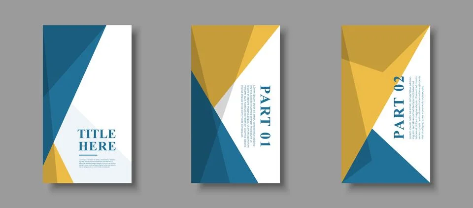 Creative Story Package background . full of colors, minimalist .yellow and blue Stock Illustration