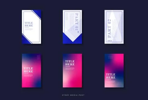 Creative Story Package background . full of colors, 6 sets of collections Stock Illustration