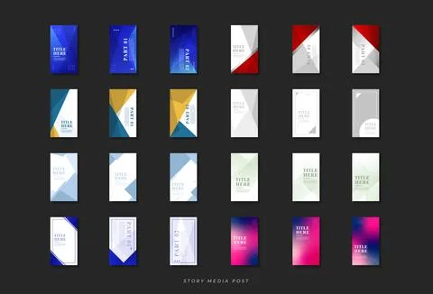 Creative Story Package background . full of colors, 24 sets of collections Stock Illustration