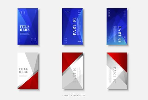 Creative Story Package background .gradations. minimal 6 sets of collections Stock Illustration
