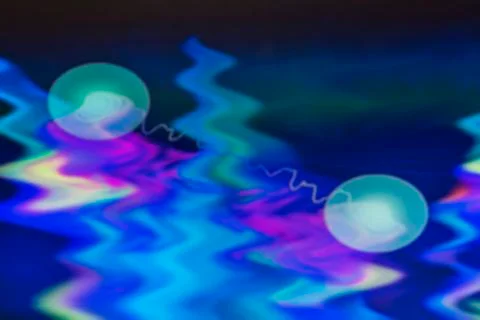Creative story on the theme of abstract shapes with blurred surface of the im Illustrazione stock