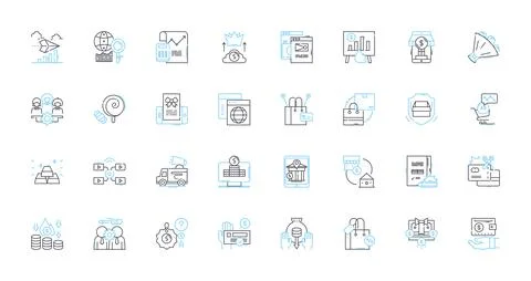 Creative strategy linear icons set. Innovation, Ideation, Brainstorming, Insight 스톡 일러스트