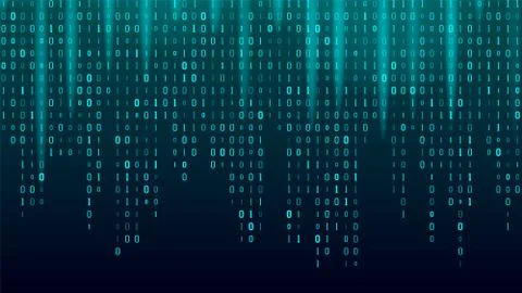 Creative Stream Of Binary Code Algorithm Vector Stock Illustration