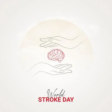Creative Stroke Day ads design. World Stroke Day, Celebrated in United Stat.. Stock Illustration