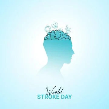 Creative Stroke Day ads design. World Stroke Day, Celebrated in United Stat.. Stock Illustration