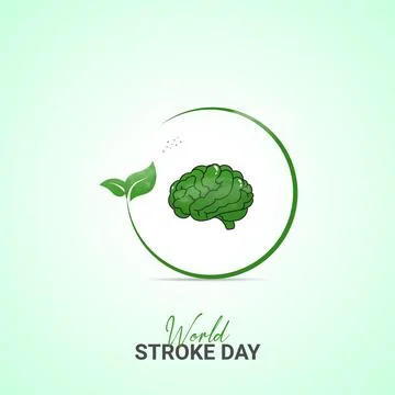 Creative Stroke Day ads design. World Stroke Day, Celebrated in United Stat.. Stock Illustration
