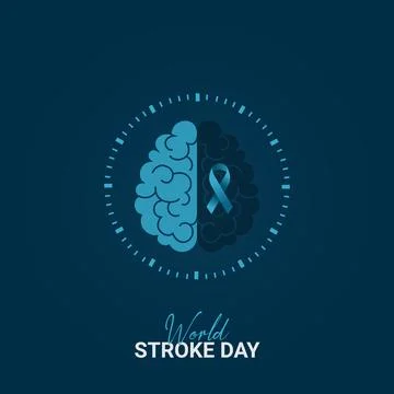 Creative Stroke Day ads design. World Stroke Day, Celebrated in United Stat.. Stock Illustration