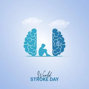 Creative Stroke Day ads design. World Stroke Day, Celebrated in United Stat.. Illustrazione stock