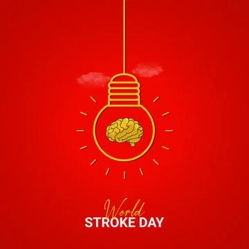 Creative Stroke Day ads design. World Stroke Day, Celebrated in United Stat.. Illustrazione stock