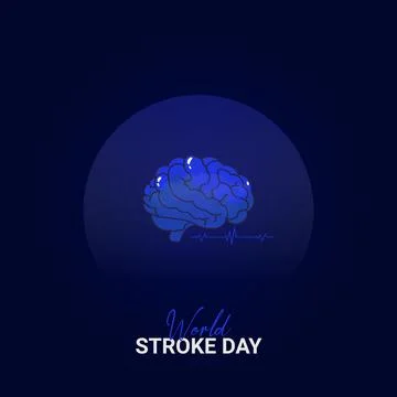 Creative Stroke Day ads design. World Stroke Day, Celebrated in United Stat.. Stock Illustration