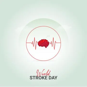 Creative Stroke Day ads design. World Stroke Day, Celebrated in United Stat.. Stock Illustration