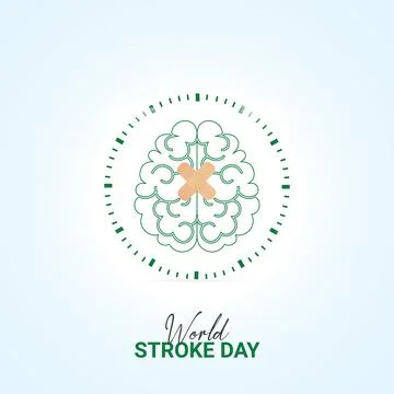 Creative Stroke Day ads design. World Stroke Day, Celebrated in United Stat.. Stock Illustration