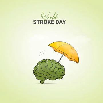 Creative Stroke Day ads design. World Stroke Day, Celebrated in United Stat.. Stock Illustration