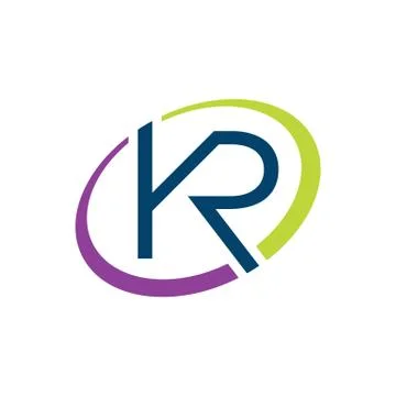 Creative stylish Letter K Logo Design vector KR sign symbol illustrations Stock Illustration