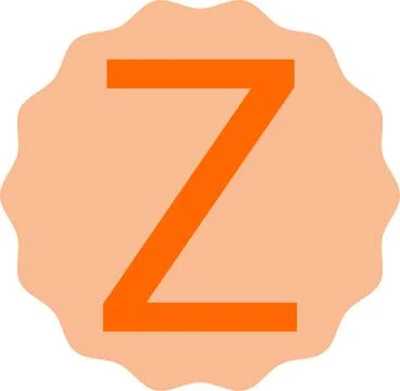 Creative Stylish Letter Z Vector Typography on White Background Stock Illustration