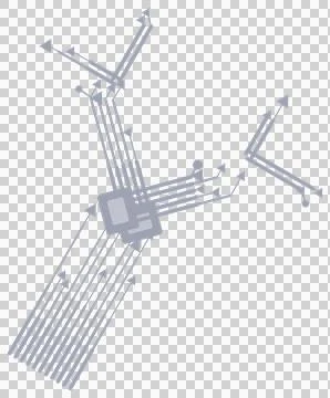 Creative stylish silver splitting circuit network Stock Photos