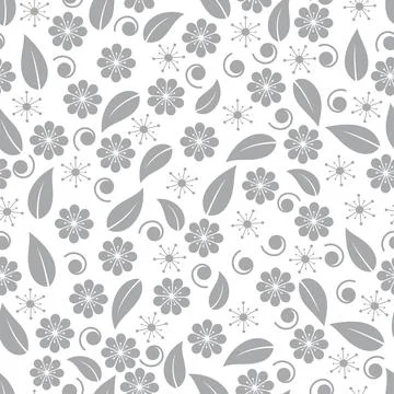 Creative stylish vector seamless floral ditsy pattern design. repeat texture Stock Illustration