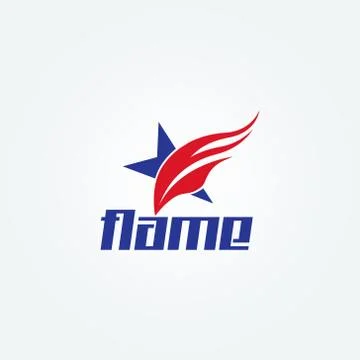 Creative Swoosh Fire Star Logo Sign Symbol Icon Stock Illustration