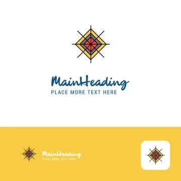 Creative Target Logo Design. Flat color Logo place for Tagline. Vector Illust Stock Illustration