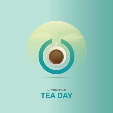 Creative Tea Day ads design. international tea day, Celebrated December 15,.. Stock Illustration