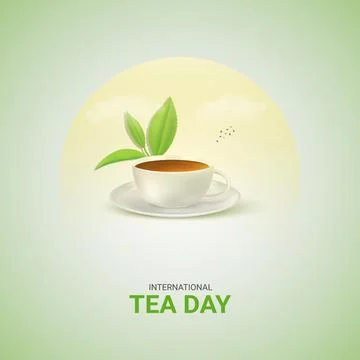 Creative Tea Day ads design. international tea day, Celebrated December 15,.. Stock Illustration
