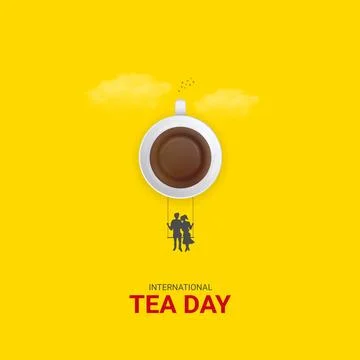 Creative Tea Day ads design. international tea day, Celebrated December 15,.. Stock Illustration