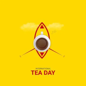 Creative Tea Day ads design. international tea day, Celebrated December 15,.. Stock Illustration