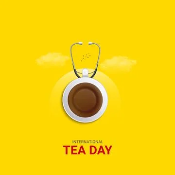 Creative Tea Day ads design. international tea day, Celebrated December 15,.. Illustrazione stock
