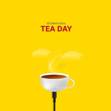 Creative Tea Day ads design. international tea day, Celebrated December 15,.. Stock Illustration