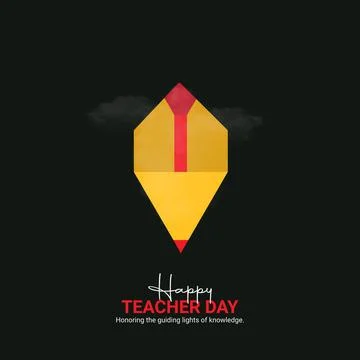 Creative teacher day ads design. World teacher day, Celebrated in United St.. Illustrazione stock