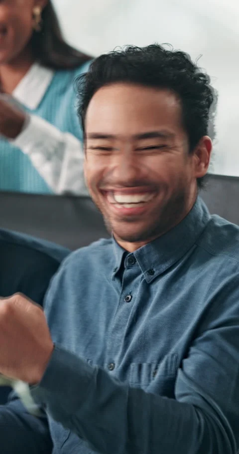 Creative team, applause and people in office, excited for online article or Stock Footage 327847165