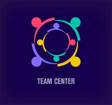 Creative team center logo. Stock Illustration