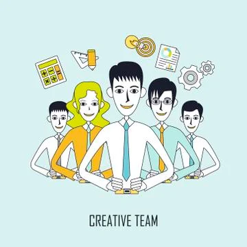 Creative team concept Stock Illustration