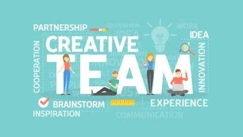 Creative team concept. Illustrazione stock