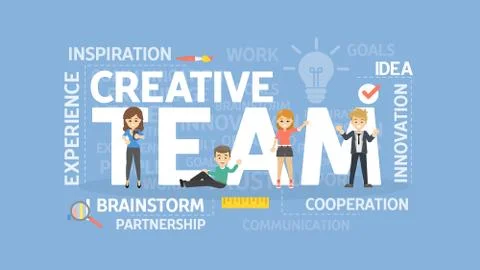 Creative team concept. Illustrazione stock