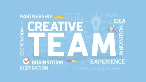 Creative team concept. Illustrazione stock