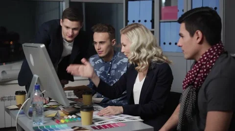 Creative Team of the Designers Stock Footage 59791116