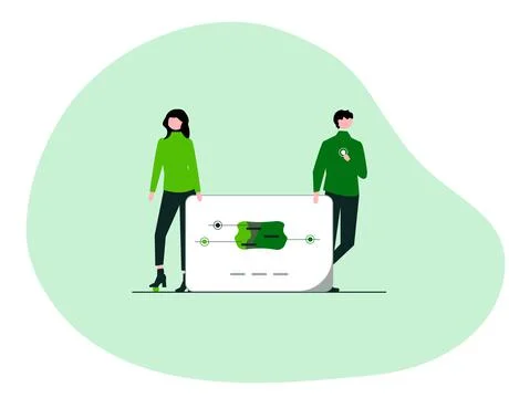 Creative team flat design Stock Illustration